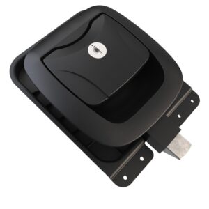 PH8999  RV Door Lock for Camper with Polished Chrome Finish and Black Color