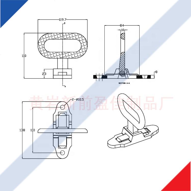 08607S High Quality Casting Parts Stainless Steel Folding Foot Step Vehicles Truck Folding Step Ladder - Image 5